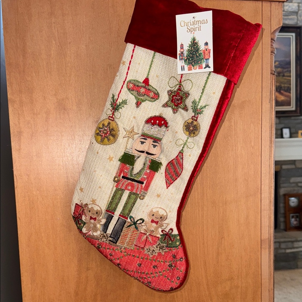 Handcrafted Nutcracker Stocking - Christmas Spirit Mireille Designs JMLE